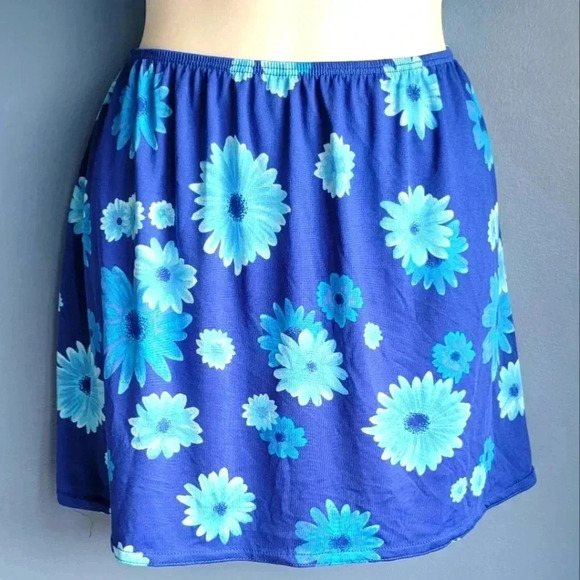Le Redoute Other - Le Redoute Blue Floral Beach Cover Up Swim Skirt Size L